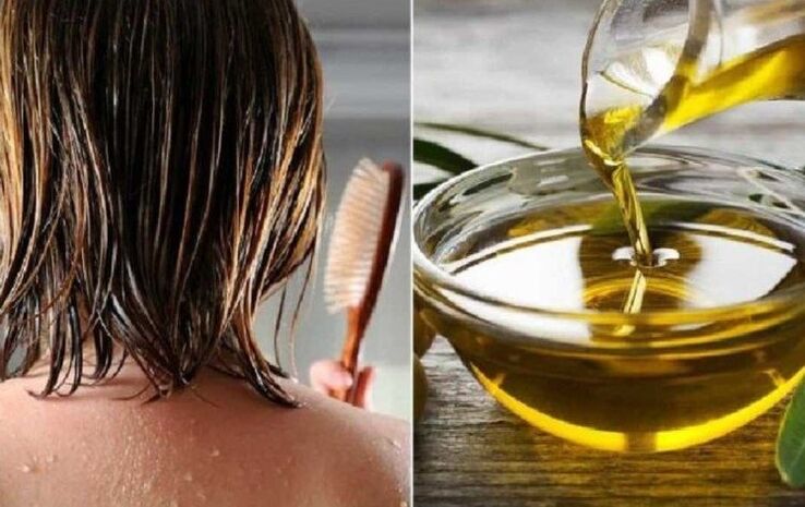 Olive oil honey hair